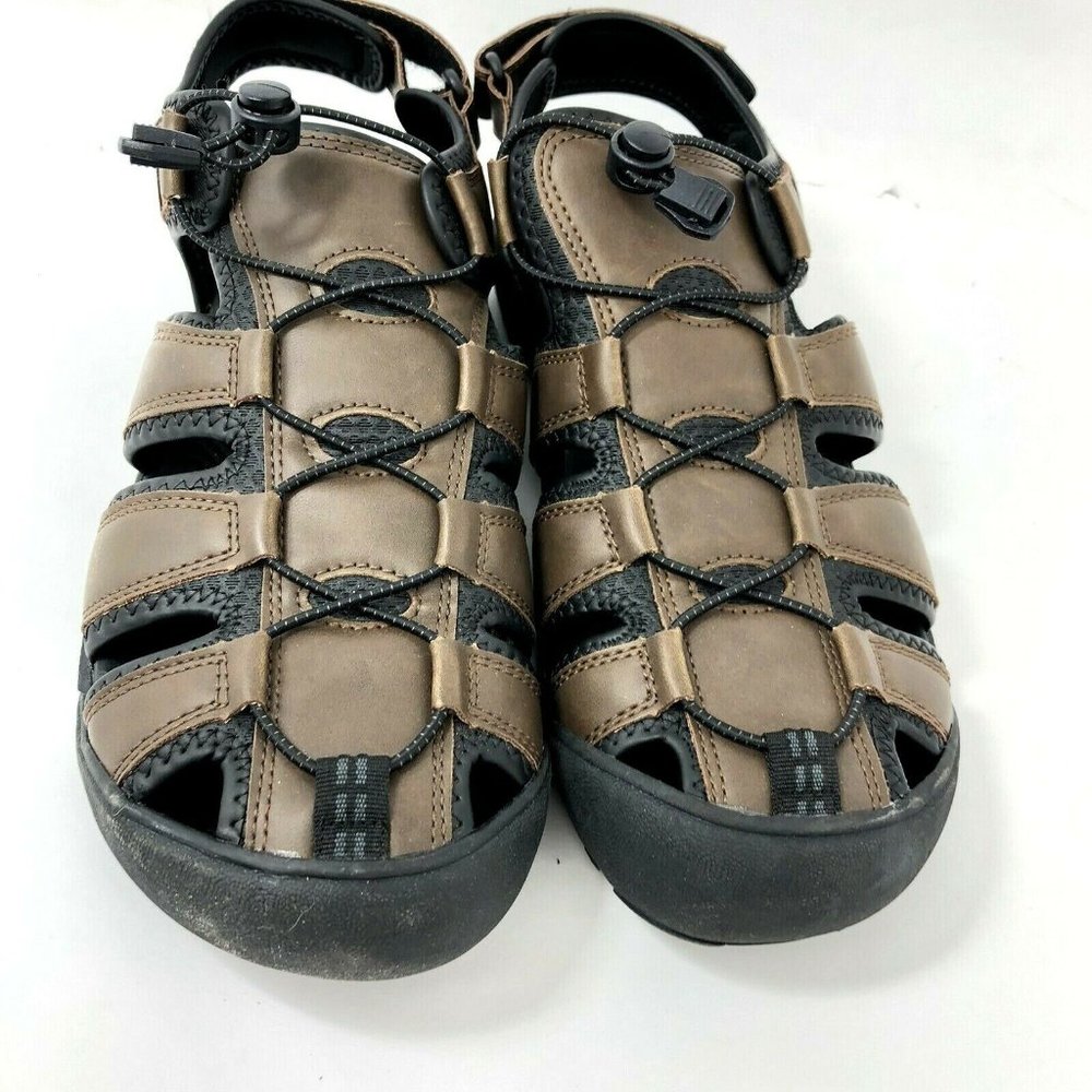 Khombu Men's Travis 1179295 Closed Toe Active Brown Fisherman Sandals - Picture 5 of 11